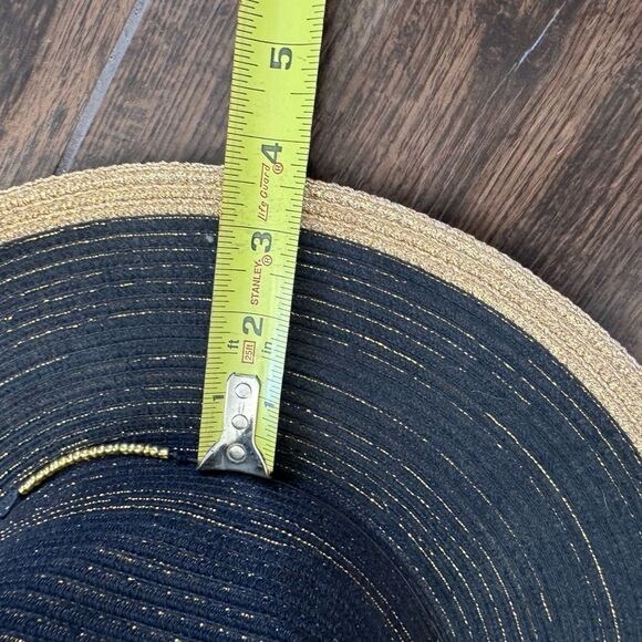 San Diego Hat Company Black & Gold Wide Brim Fedora – Women’s O/S ✨ main image 9
